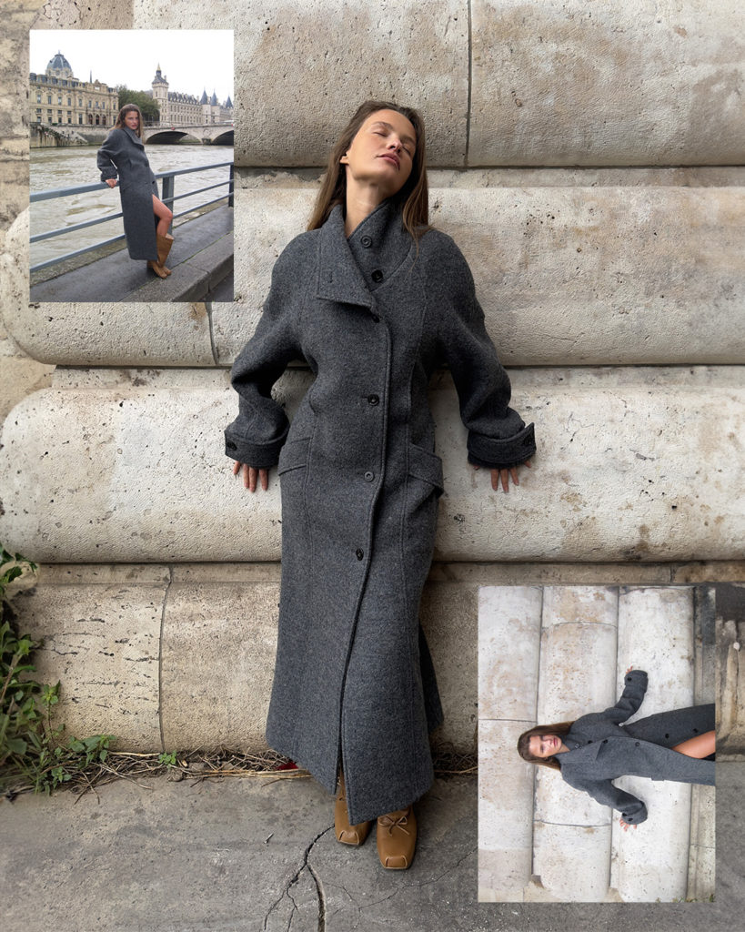 The Open Product （Open Yy）ロングコート open yy レザーロングコート 韓国